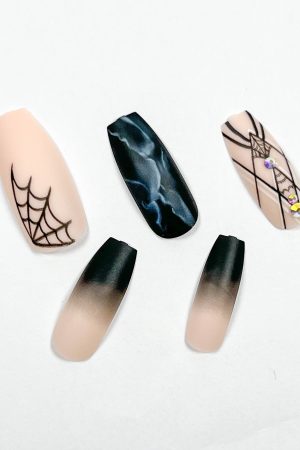 Dark Spider Web Press-on Nails