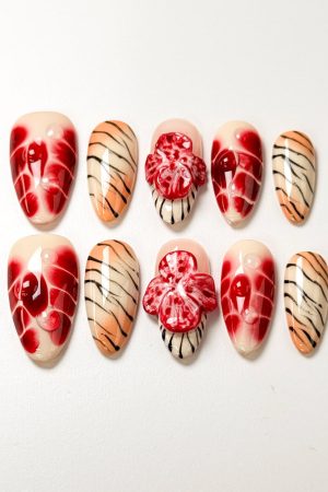 Wild Blossom Press on Nails