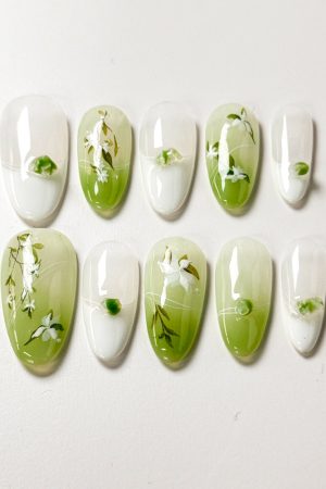 Springtime Blossom Press on Nails