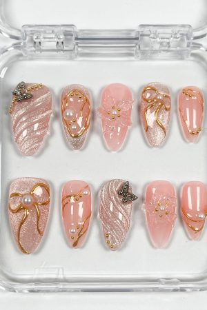 Light Pink Pearl Press on Nails