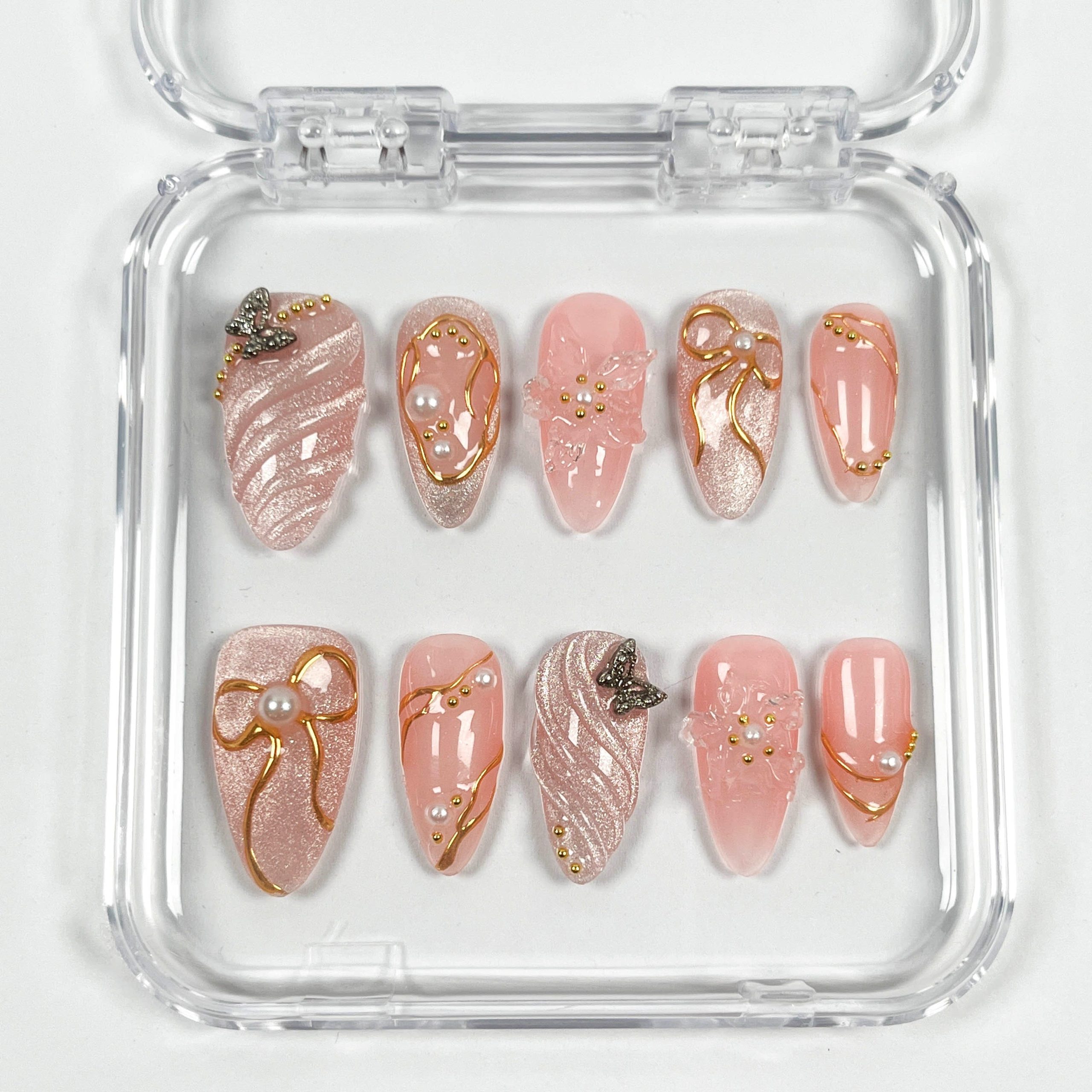 Light Pink Pearl Press on Nails