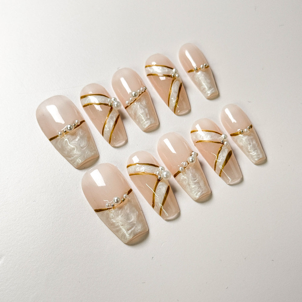 Pink Ballet Slipper press-on nails - Image 2