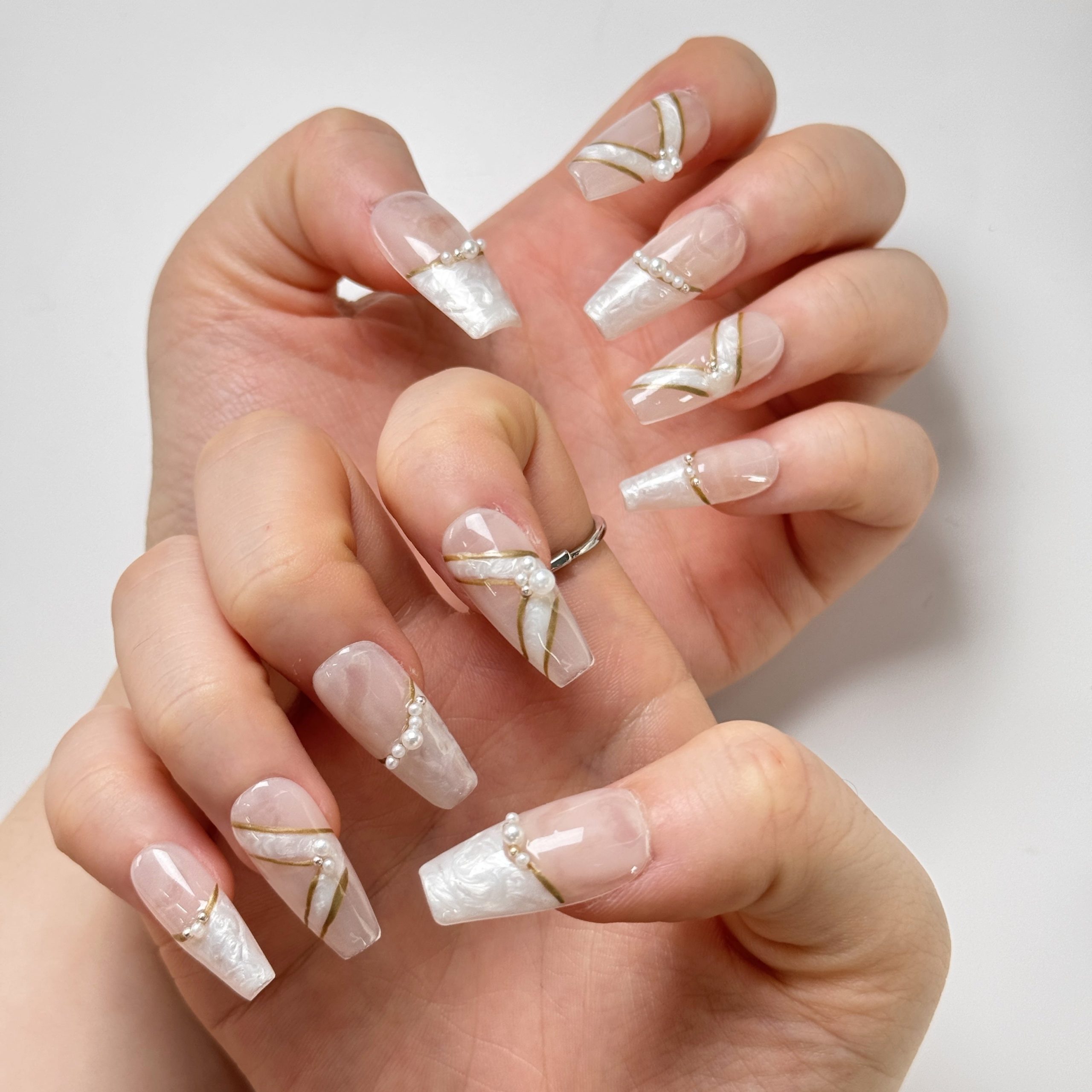 Pink Ballet Slipper press-on nails - Image 4