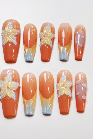 Jasmine Soda Press on Nails