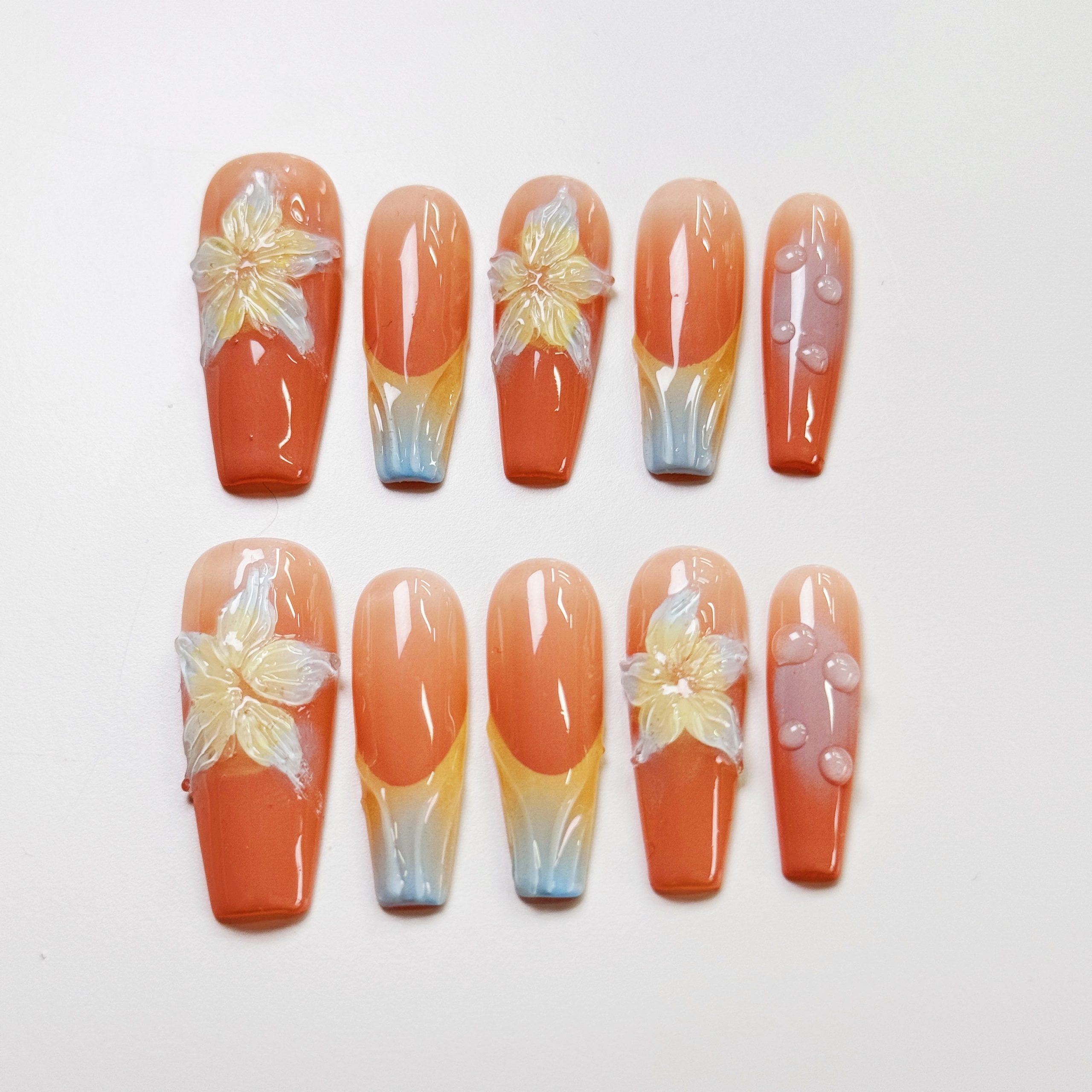 Jasmine Soda Press on Nails
