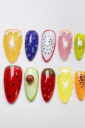 Colorful Fruit Feast Press on Nails