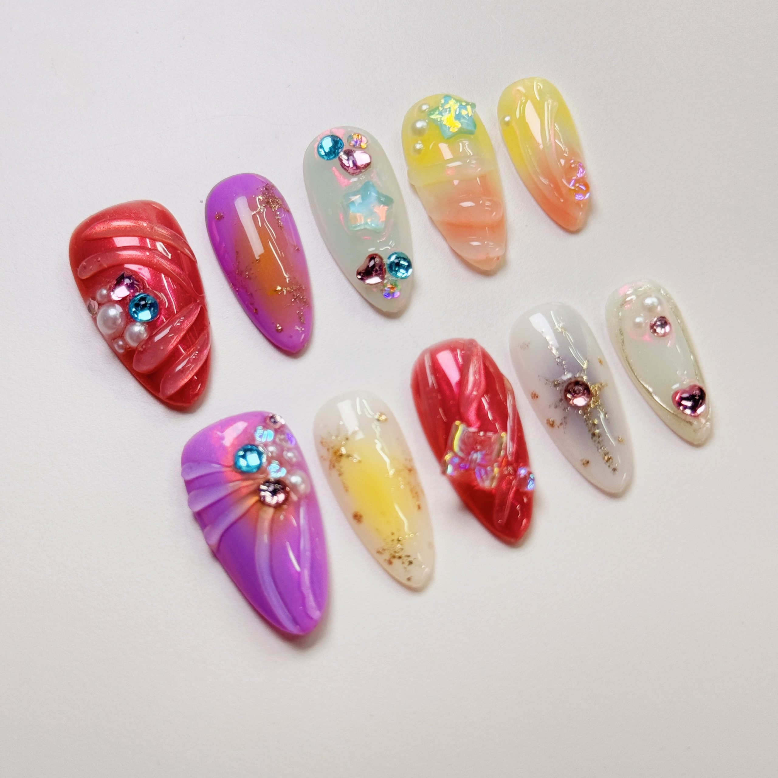 Dreamy Ocean Star Press on Nails - Image 2