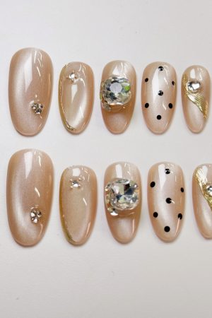Sparkling Polka Dot Press on Nails