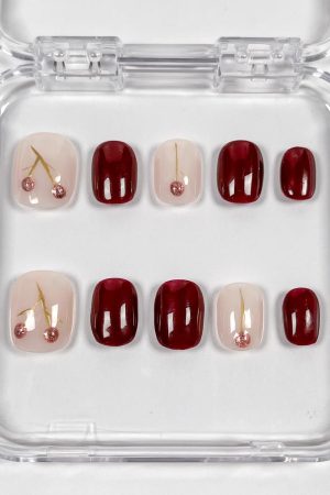 Cherry Harvest Press on Nails