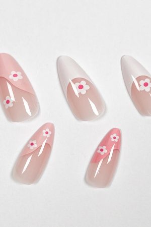 Pink Sakura Press on Nails