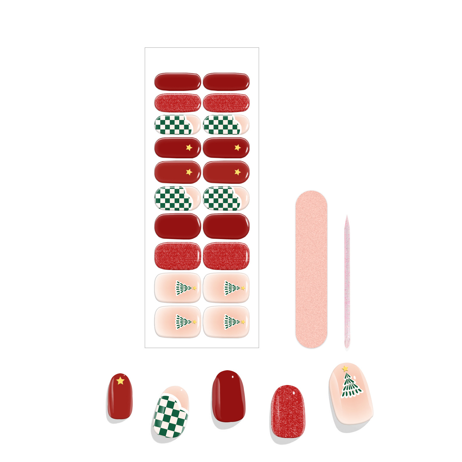Christmas Star UV Nail Wraps