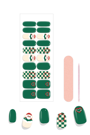 Christmas Green Plaid UV Nail Wraps
