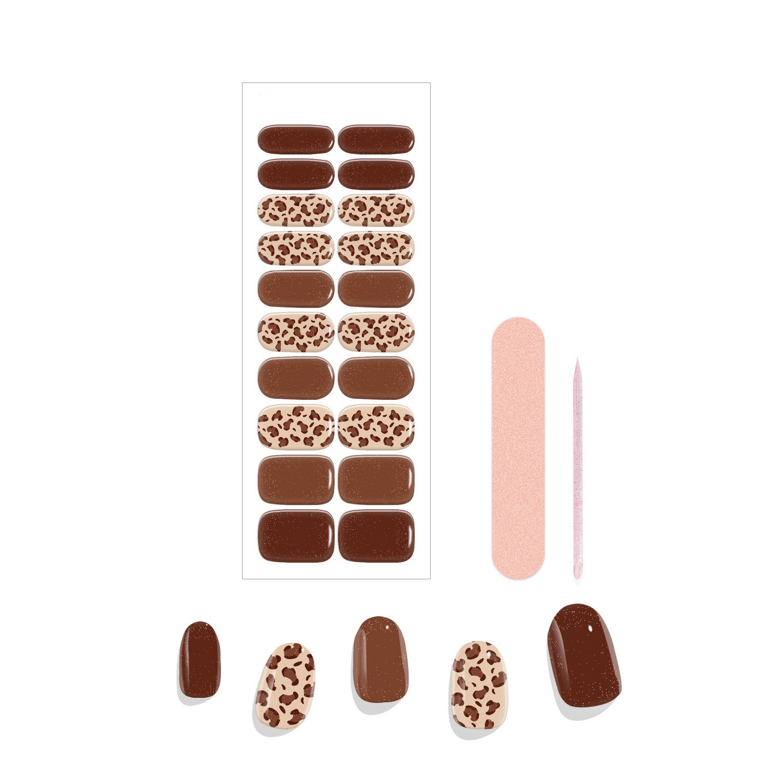 Fashion Leopard UV Nail Wraps
